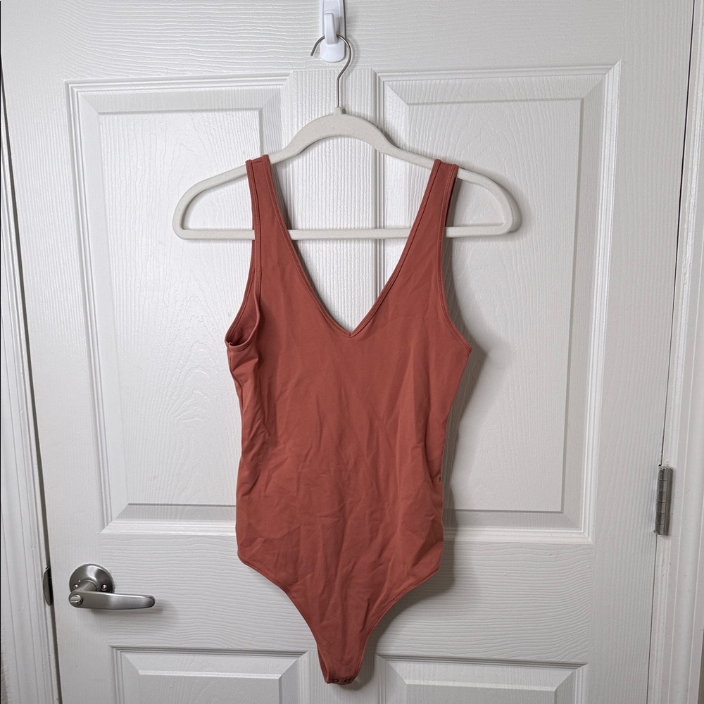Women’s thong Bodysuit in Terracotta